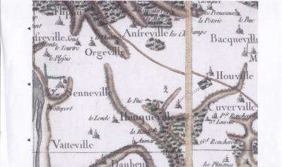 Heuqueville carte cassini 1